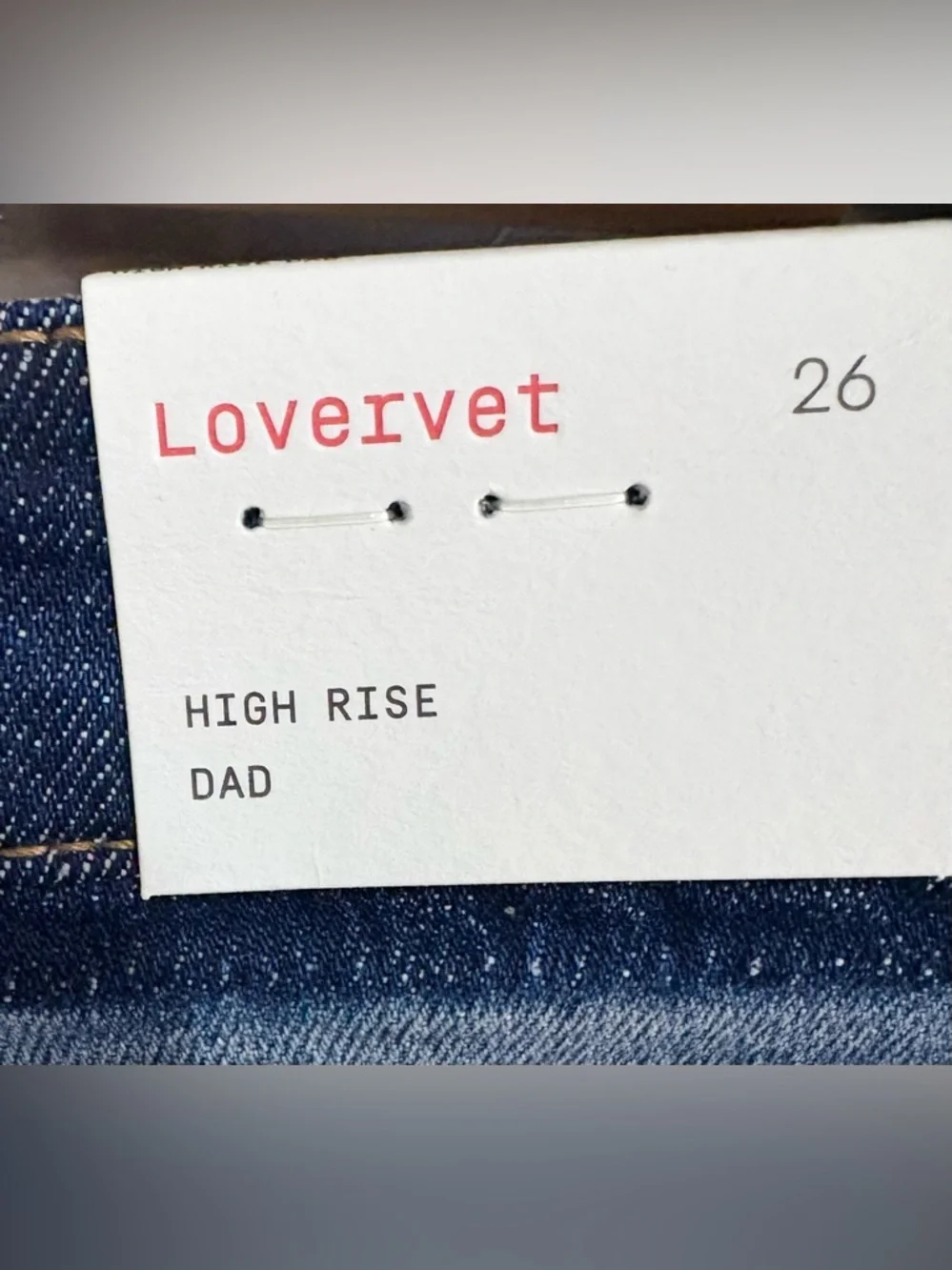 Lovevvet Women's High Rise Dad Distressed Blue Jeans - Picture 3 of 4